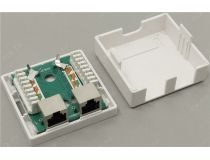 Розетка внешняя двойная RJ-45 (экран.) кат.5e