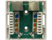 Розетка внешняя двойная RJ-45 (экран.) кат.5e