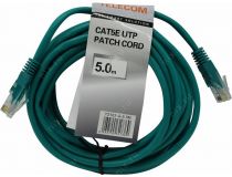 Patch Cord UTP кат.5e 5м, зелёный