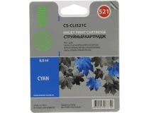 Картридж Cactus CS-CLI521C для Canon PIXMA MP540/550/620/630/640/980/990, MX860, PIXMA iP3600/4600/4700