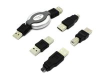 CBR <CT04> Travel Computer Cable (USB переходники AM->mini-B 5P,AM->mini-B 4P,AM->BM,AM->AM,кабель-перех.AM->AF)