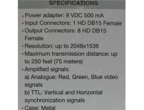 Gembird GVS-128  8-Port Video Splitter (VGA15F+8xVGA15F)+б.п.