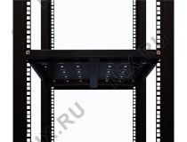 NT SSt750 B Полка 19 усиленная, чёрная L=750 мм, перфорированная, грузоподъемность 100 кг