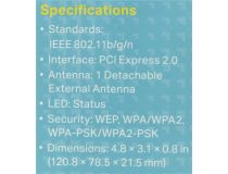 TP-LINK TL-WN781ND Wireless N PCI Express Adapter (802.11b/g/n, 150Mbps, 2dBi)