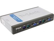 D-Link DKVM-4K  Switch 4/1 (клавиатураPS/2+мышьPS/2+VGA15pin)(+2 кабеля)