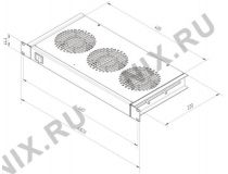 NT FAN 3 B Модуль вентиляторный 19 , чёрный 1U, 3 вентилятора