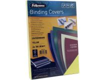 Fellowes 53705 Обложки для переплёта (Leatherboard Yellow, A4, Heavy, уп.100шт)