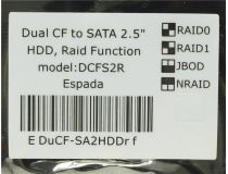 Espada DCFS2R EDuCF-SA2HDDr f 2xCF - SATA adapter 2.5 , RAID