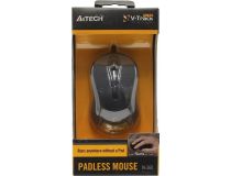 A4Tech V-Track Mouse N-360-1 Glossy Grey (RTL) USB 3btn+Roll, уменьшенная