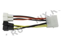 Espada E4pinM-4x3PinM переходник питания для вентиляторов 1big- 4x3pin