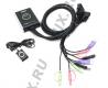 ATEN CS682-B 2-port USB2.0 DVI KVM Switch (клавиатура USB+мышьUSB+DVI+Audio,проводной ПДУ,кабели несъемные)