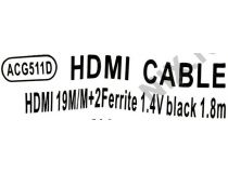 AOpen ACG511D-1.8м Кабель HDMI to HDMI (19M -19M) 1.8м 2 фильтра ver1.4