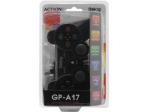 Геймпад Dialog Action GP-A17 Black (Vibration, 12кн, 8 поз.перекл, 2мини-джойстика, USB PC/PS3)