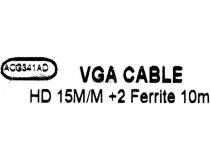 Aopen ACG341AD-10м Кабель монитор - SVGA card (15M -15M) 10м 2 фильтра