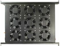 NT FAN 9 B Модуль вентиляторный 19 , чёрный 1U, 9 вентиляторов