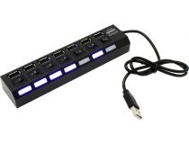 5bites HB27-203PBK 7-port USB2.0 Hub с выключателями + б.п.