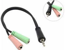 Hama 54573  Кабель-переходник 4-pin Jack3.5-M -- 2Jack3.5-F