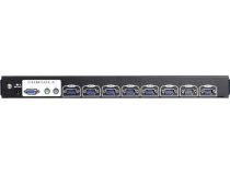 Procase E1708 1U выдвижная однорельсовая с LCD 17 + 8-port KVM Switch USB или PS/2