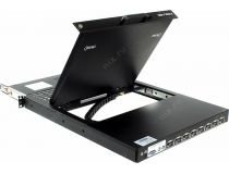 Procase E1708 1U выдвижная однорельсовая с LCD 17 + 8-port KVM Switch USB или PS/2