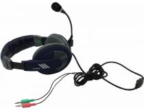 Наушники с микрофоном Defender Gryphon HN-750 Blue (шнур 2м, с регулятором громкости) 63748 