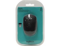 Logitech M171 Wireless Black Mouse 910-004424/910-004643  (RTL) USB 3btn+Roll