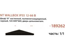 NT WALLBOX IP55 12-66 B Шкаф 19 настенный, пылевлагозащищенный, чёрный, 12U 600*660, дверь цельнометалл.