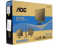 21.5 ЖК монитор AOC E2270SWHN Black  (LCD, 1920x1080, D-Sub, HDMI)