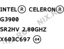 CPU Intel Celeron G3900    2.8 GHz/2core/SVGA HD Graphics 510/0.5+2Mb/51W/8GT/s LGA1151