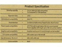 Miditower Fractal Design FD-CA-DEF-NANO-S-BK-W Define Nano S Black MiniITX без БП, с окном