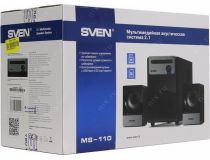 Колонки SVEN MS-110 Black (2x2.5W +Subwoofer 5W дерево, SD, USB)