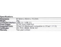 Transcend TS-RDF2 USB3.0 CFast 2.0 Card Reader/Writer