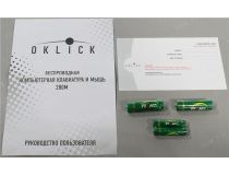 OKLICK Wireless Keyboard & Optical Mouse 280M Black (Кл-ра, USB,FM+Мышь 6кн, Roll, USB, FM) 337456 