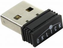 OKLICK Wireless Optical Mouse 445MW  Black  (RTL) USB 3btn+Roll 945817 