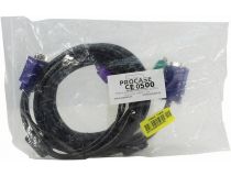 Procase CE-0500 Кабель для консолей E1916/E1908/E1901/E1716/E1708/E1701 (PS/2+PS/2+USB+VGA15M, 5м)