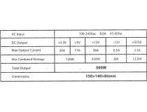 Блок питания Deepcool DP-BZ-DA500N  500W ATX (24+2x4+2x6/8пин)