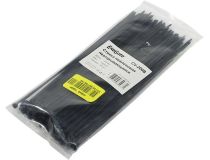 Exegate CV-200B Стяжка нейлоновая, неоткрыв. чёрная, 200 мм, уп-ка 100 шт EX253852RUS 