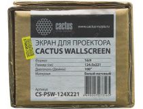 Экран Cactus Wallscreen CS-PSW-124x221 (100 , 16:9, 124x221см, Matte White)
