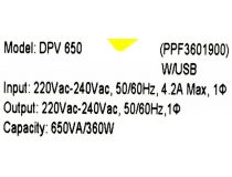 UPS 650VA FSP  PPF3601900  DPV650 USB, LCD