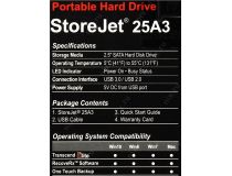 TRANSCEND StoreJet 25A3 TS2TSJ25A3W USB3.0 Portable 2.5  HDD 2Tb EXT (RTL)
