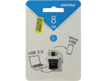 SmartBuy SB8GBPO-K USB2.0/USB micro-B OTG Flash Drive 8Gb (RTL)