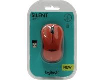Logitech M220 Red Silent Wireless Mouse  910-004880/910-004897  (RTL) USB 3btn+Roll