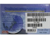 Стабилизатор PowerCom TCA-3000 White (вх.187~253 В, вых. 220V±5%, 4 розетки Euro)