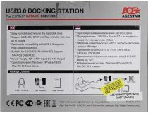 AgeStar 3UBT7-Black SATA Docking Station (для подключения 3.5 /2.5 SATA HDD, USB3.0)
