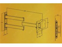 BENATEK (LCD-)COBRA-11-B Black, Универсальное поворотное крепление (VESA 75/100, 20кг)