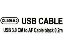 VCOM CU409-0.2м Кабель USB3.0 AF -- USB-CM 0.2 м
