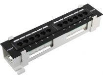 Patch Panel UTP 12 port кат.5e настенная Exegate EX256754RUS  разъём KRONE&110 (dual IDC)