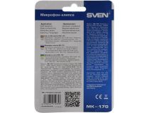 Микрофон SVEN MK-170  Black (1.8 м, клипса)