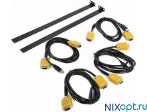 Procase E1716HD 1U выдвижная однорельсовая с LCD 17 + 16-port KVM Switch USB