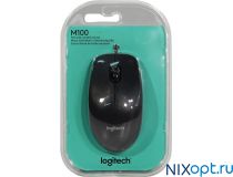 Logitech Mouse M100 Grey  910-005003 (RTL) USB 3btn+Roll