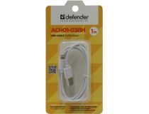 Defender 87479 Кабель USB 2.0 AM-- Lightning 1м, White